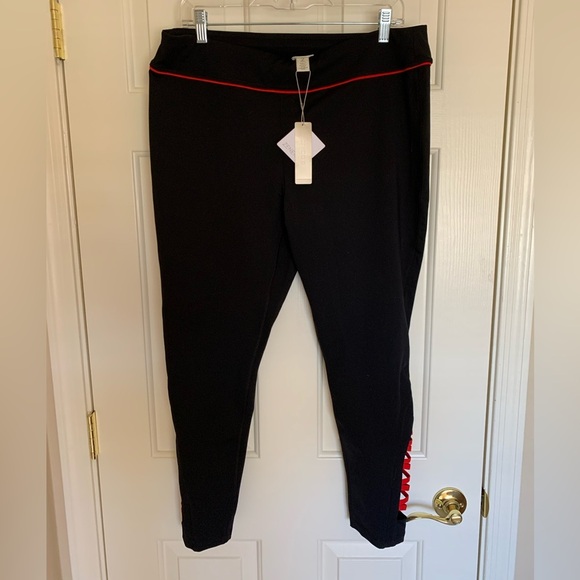 NWT Chico’s Zenergy black leggings with red trim and leg accents. Sz 2 (12-14) - Picture 6 of 9